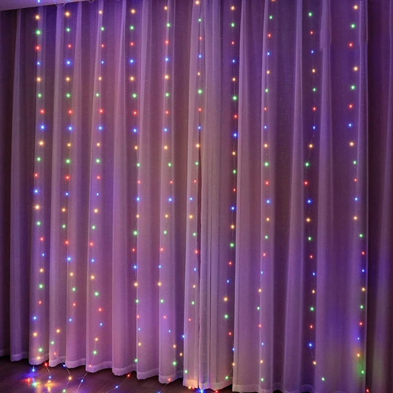 thumbnail image 1 of Guirnalda de luces navideñas con USB, guirnalda de luces navideñas, decoración navideña para el hogar, lámpara decorativa de Ramadán para Año Nuevo, 1 of 5
