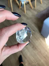 Wardrobe Handles Hardware Drawer Pull Cupboard Glass-Knobs Cabinet-Door Crystal Diamond-Shape