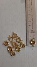Necklace Clasp Jewelry-Accessories DIY Clavicle Round Gold 10PCS 11mm13mm