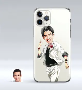 

Personalized Men 'S Caricature of iPhone 11 Pro Slim Transparent Silicone Phone Kapağı-34