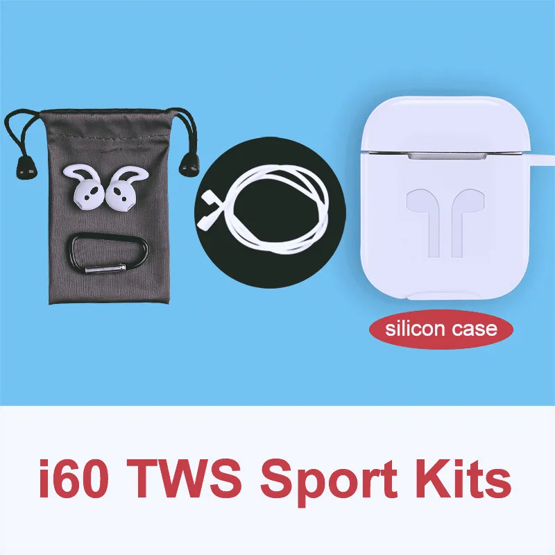 i60 with kits I20 i30 i60 TWS Bluetooth наушники Aire1 с зарядным устройством Беспроводной гарнитуры PK i10 i12 i200 i9000 i10000 TWS - Цвет: i60 with kits