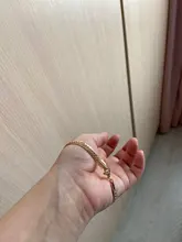 Pulsera de eslabones venecianos para hombre y mujer, brazalete de oro rosa de 20cm, cadena de eslabones venecianos Curb Snail Foxtail, regalo de moda CBB1, 585