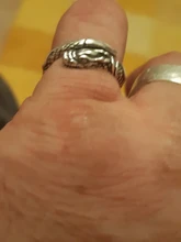 Único memoria Retro dragón dominante de plata tailandesa hombre de Plata de Ley 925 mujeres Apertura de tamaño variable anillos SRI513