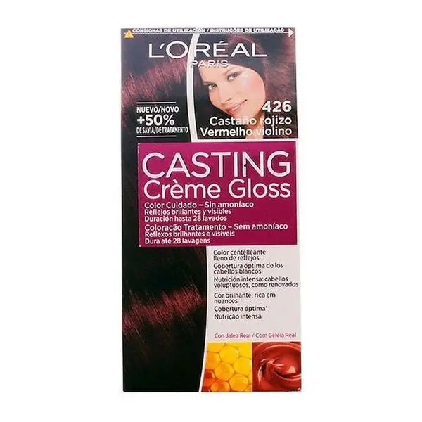 Краситель без аммиака литой крем блеск L'Oreal макияж медный каштан | Красота и