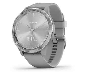 

GARMIN VIVOMOVE 3 PLATED GRAY STRAP SMART WATCH 44mm HYBRID WITH HEART RATE MONITORING AND HEART RATE MONITOR