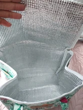 Bolsa de almuerzo portátil con aislamiento de flores para mujer, fiambrera térmica para comida, Picnic