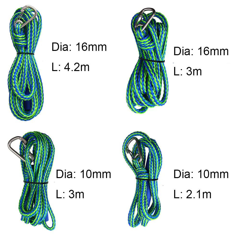 JSHANMEI PWC Dock-Lines Tow Ropes with Clip and Loop Heavy Duty Braided Line Premium Marine Rope Ideal for Jet Ski Watercraft Boat Kayaking 2PCS 