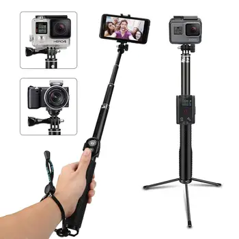 

42 Inch Extend Pole Selfie Stick Monopod Bluetooth Remote Control for GoPro Hero 9 Xiaomi Yi DJI Osmo Action Camera Accessories