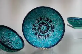 4- Anatolian Turkish Ottoman Japanese Decorative Ceramic Bowls Set of 3 Turkish Small Finger Serving Bowls Turkish Iznik Raised Handmade Porcelain Bowl Rice Bowls Made in Turkey Christmas Gift