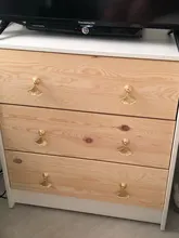 Cabinet Drawer Pulls-Knobs Furniture Dresser Wardrobe Cupboard Leaf Brass-Handles Gold