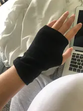 Guantes de algodón finos para ciclismo, manguitos de medio dedo para deportes, invierno y otoño, 1 par