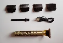 Cortadora de pelo eléctrica para hombre, afeitadora LCD de 0mm, recortadora profesional para Barbero, Máquina para cortar cabello recargable T9 USB