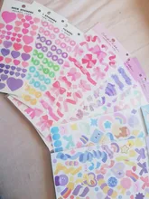 Pegatinas decorativas láser de PVC, cinta colorida, etiqueta de palo de Scrapbooking, bricolaje, diario, álbum, adhesivo de papelería, accesorios, 1 Uds.
