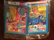 Libro de colorear reutilizable con 6 tipos de juguetes para niños, libro de dibujo de agua mágica, sensorial, Educación Temprana, juguetes para niños, regalo de cumpleaños