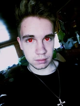 2 uds. De lentes de contacto de Color para Halloween, Cosplay de Anime, lentillas de ojos góticas, Manson de colores blanco, negro y rojo, lentes de contacto