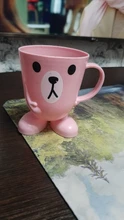 Taza de agua potable con dibujos animados para bebé, vaso de plástico para alimentación de agua, cepillo infantil, copa de lavado de dientes con mango, taza de desayuno para niño, 1 unidad