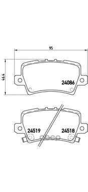 Колодки Тормозные Задние Brembo P28038 Brembo арт. P28038