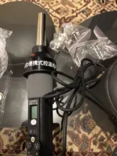 Pistola de aire caliente 8018lcd, 220v, 450w, estación de soldadura de Bga refundido, soldadura de hierro, 4 boquillas BGA VS 858 8858 8032 858D