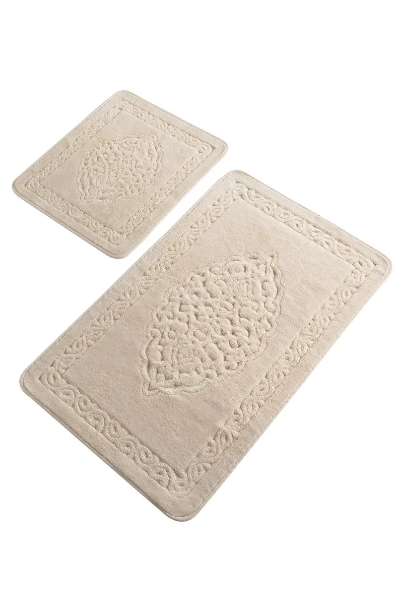 Коврики для ванной, Нескользящие, Противоскользящие коврики, Нескользящие, противоскользящие, Элитный камень, хлопок, 2'Li, набор, 60X100 см-50X60 см