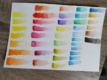 Superior 18/25/33/42Color sólido pintura acuarela con cepillo de agua portátil acuarela pigmento para principiantes dibujo suministros