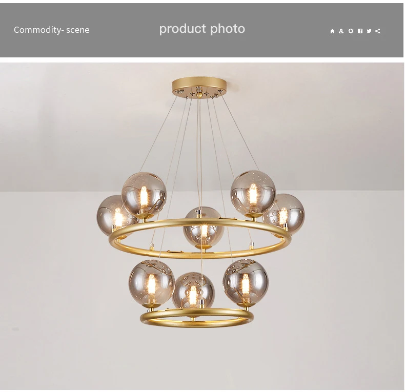 round chandelier Nordic Pendant Light For Living Room Hall Luxury Interior Decor Bedroom Kitchen Dining Table Led Chandelier Gold Hanging Lamp wood chandelier