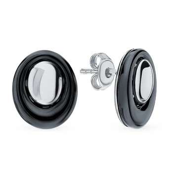 

Silver earrings with ceramic sunlight sample 925