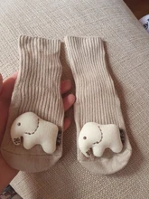 Oso de dibujos animados elefante calcetines de bebé de invierno de algodón suave niños niña niño Calcetines largos calcetines antideslizante otoño niño calcetines infantiles para el suelo 1-3Y