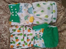 Reusable Baby Nappy Diaper-Cover Pocket-Diaper OS New-Print Hot-Sale 4pcs/Set