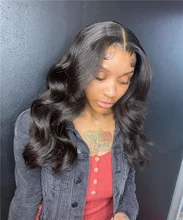 UNice-Peluca de pelo largo ondulado, 4x4 pulgadas, cierre de densidad, 180% y 150% Natural, con línea de pelo Natural prearrancado