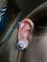 MENGJIQIAO-Clips de Metal con forma de mariposa para mujeres y niñas, joyería de oreja de cartílago falsa, sin Piercing