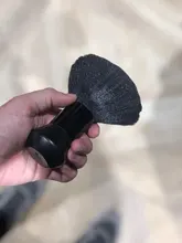 1PC negro cuello cara Duster cepillos para Barba Barbero Limpieza del cabello cepillo de cabello para salón de belleza de peluquería Estilo herramientas de maquillaje