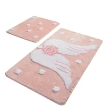 Коврики для ванной нескользящие Противоскользящие коврики противоскользящие Розовые Angel 2'Li набор 60X100 см-50X60 см