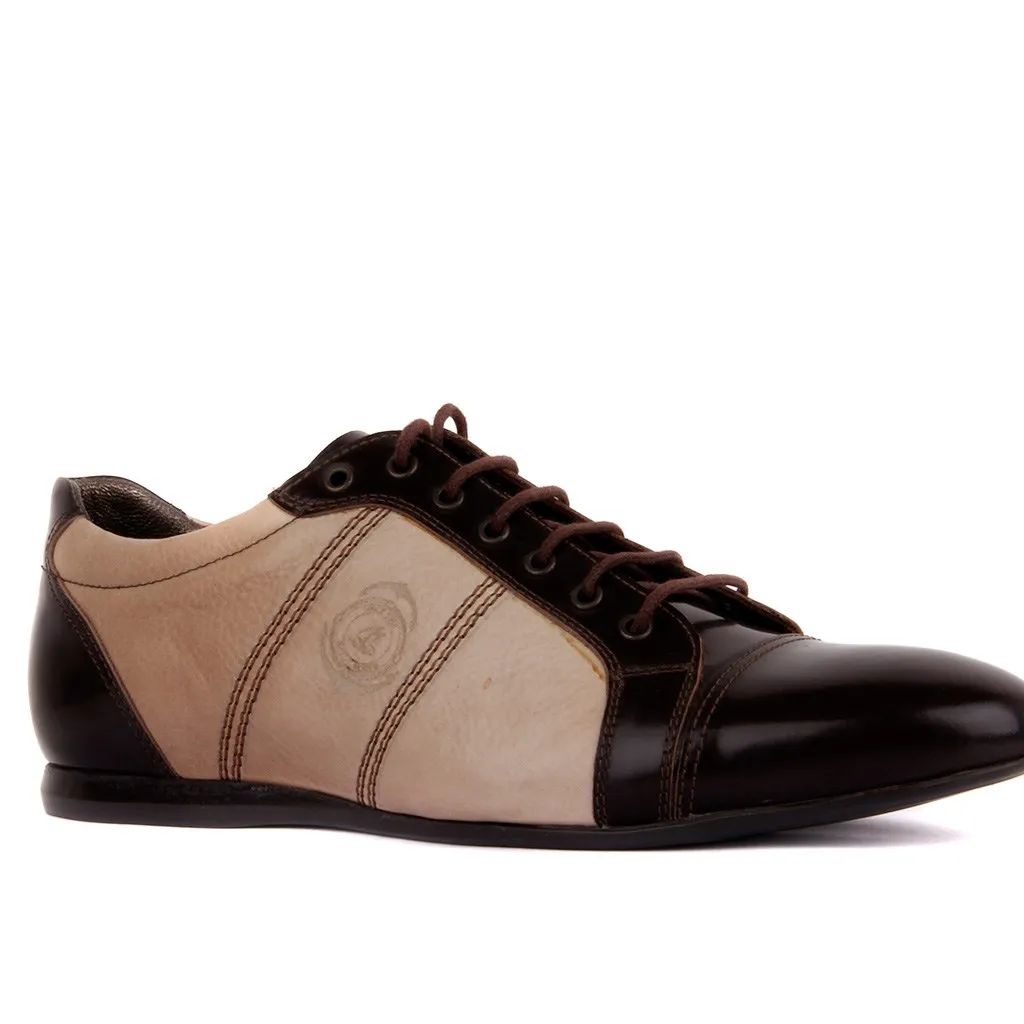 Sail Lakers-Brown Patent Leather Men 'S Shoes