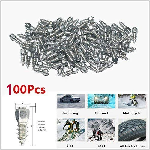 100pcs only 100 шт. шипы для обуви, ботинки, захватывающие шипы для fatbike Moutain, автомобильные шпильки, винт в шип протектора шины, вольфрамовые наконечники для рыбалки - Цвет: 100pcs only