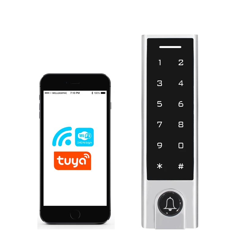 H3/HF3 Wifi APP Access Control Keypad 125Khz RFID Card Reader Electric Lock Wate