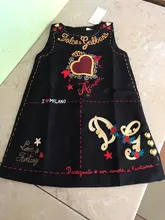 Vest Dress Clothing Flower Embroidery Spring-Fall American-Style Toddler Baby-Girls European