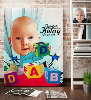 

Personalized Baby Cartoon Canvas Table (70x100 cm.) 4