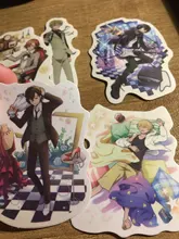 Bungo Stray-pegatinas de perros de PVC para niños, pegatinas de grafitis, maletas, equipaje, guitarra, coche, impermeable, 10/100 Uds.