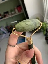 Rodillo masajeador Facial de dos cabezales, piedra de Jade, Estiramiento Facial, manos, piel corporal, relajación, belleza para delgazar piel sana, herramientas de cuidado