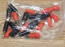 Socket-Connector Banana-Plugs Binding-Post 4mm Nickel-Plated Black Red 10pcs Nut DIY