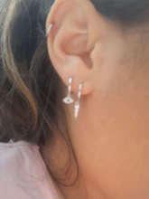 WANTME-Joyería de 100% plata fina 925 auténtica para mujer, mini pendiente de ojos malvados de circón azul, aretes pequeños de tuerca