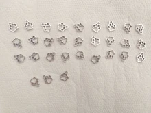 30 Uds. De dijes de pata de perro, colgante de Color plateado bronce tibetano de 13x11mm, fabricación de joyas antiguas DIY, artesanía hecha a mano