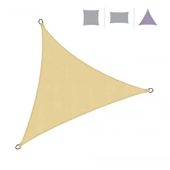 

Rebecca Mobili Sun Shade Sail Parasole Triangle Beige Polyethylene 5x5x5