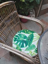 Cushion-Cover Pillow-Case Decorative Home Sofa Throw Linen Cotton Round 45cm Leaf 