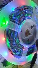 Infrarrojos/Bluetooth/WiFi LED luces de tira RGB 5050 2835 lámpara Flexible cinta con diodo DC 12V 5M 10M Control Remoto + adaptador