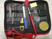 Soldering-Iron-Set-Kit Flux-Tips-Stand Electric Digital 220V 80W 110V with Tin-Wire-Tool-Bag