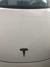 3 uds negro mate para Tesla modelo 3 Y S X Auto logotipos volante decoración con parches modificado accesorios cola Logo de caja 2018-2021
