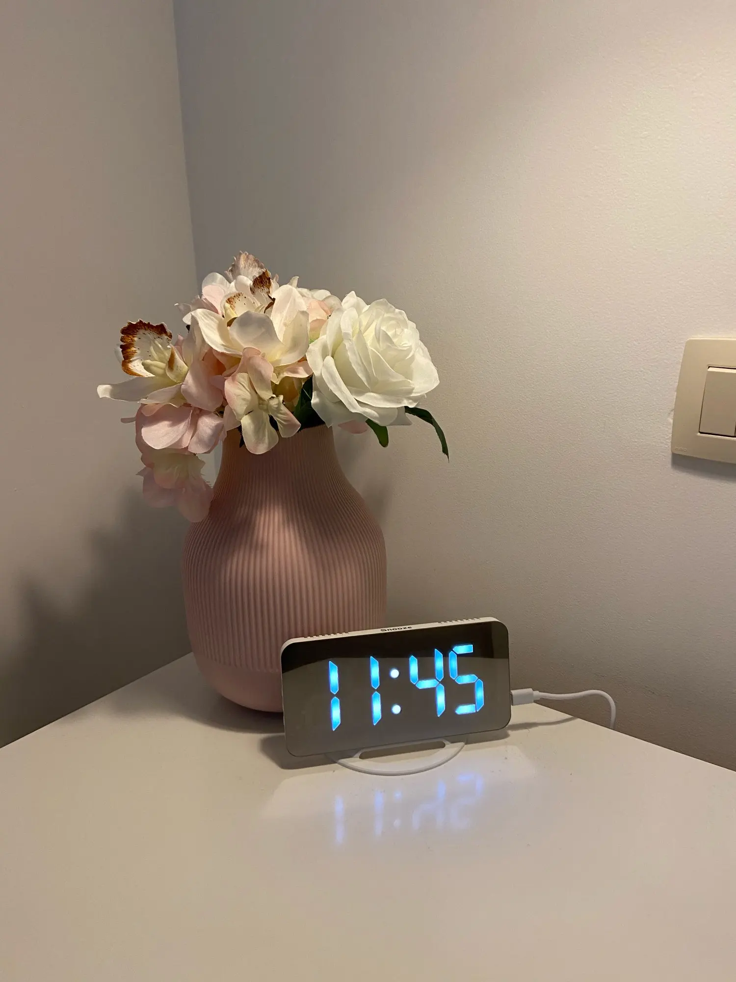 Classy Mini Digital LED Mirrored Alarm Clock