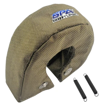 

Turbo Turbocharger Titanium heat shield barrier blanket dual basalt fiber lava rock turbine housing exhaust wrap