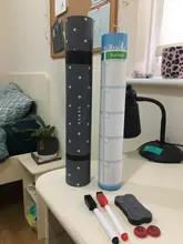 Pizarra magnética de tamaño A3, calendario mensual, pizarra blanca de borrado en seco para cocina, refrigerador casero, cepillo semanal